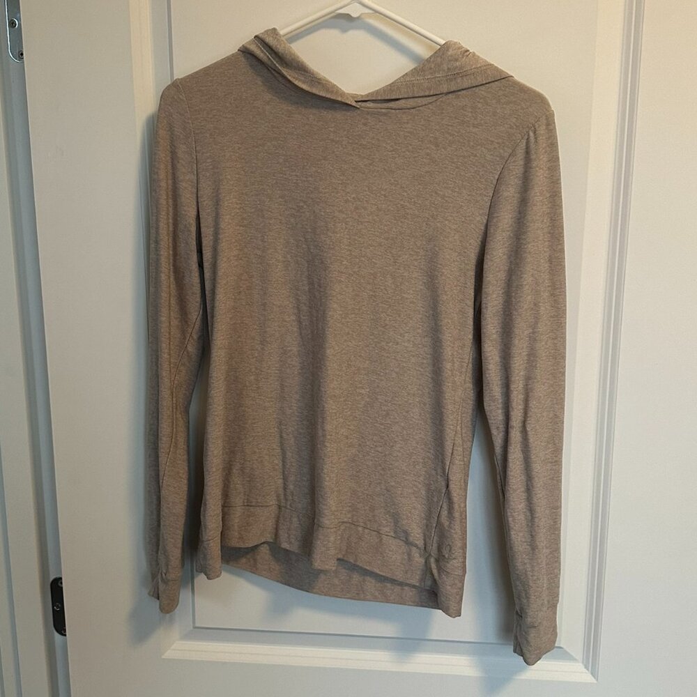 Beyond Yoga Tan Light Hooded Top